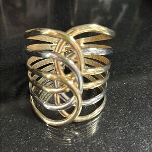 Elegant Gold and Silver Cuff Bracelet!